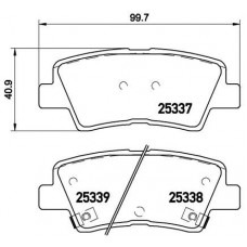 Комплект гальмівних колодок з 4 шт. дисків BREMBO P30067