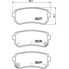 Комплект гальмівних колодок з 4 шт. дисків BREMBO P30068