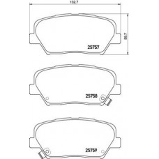 Комплект гальмівних колодок з 4 шт. дисків BREMBO P30070