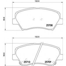 Комплект гальмівних колодок з 4 шт. дисків BREMBO P30073