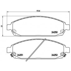 Комплект гальмівних колодок з 4 шт. дисків BREMBO P37010