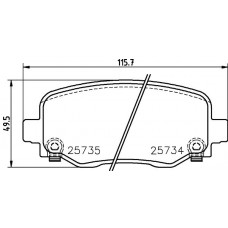 Комплект гальмівних колодок з 4 шт. дисків BREMBO P37020