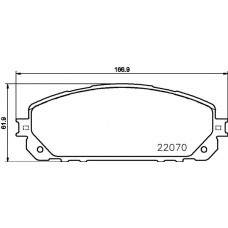 Комплект гальмівних колодок з 4 шт. дисків BREMBO P37021