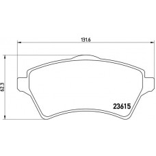 Комплект гальмівних колодок з 4 шт. дисків BREMBO P44011