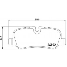 Комплект гальмівних колодок з 4 шт. дисків BREMBO P44013
