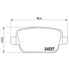 Комплект гальмівних колодок з 4 шт. дисків BREMBO P44016