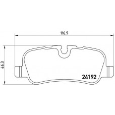 Комплект гальмівних колодок з 4 шт. дисків BREMBO P44019