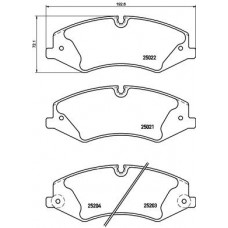 Комплект гальмівних колодок з 4 шт. дисків BREMBO P44022
