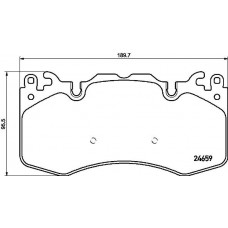 Комплект гальмівних колодок з 4 шт. дисків BREMBO P44023