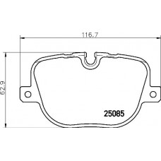 Комплект гальмівних колодок з 4 шт. дисків BREMBO P44025