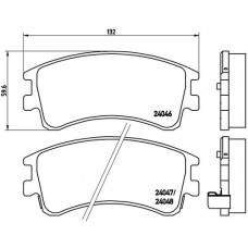 Комплект гальмівних колодок з 4 шт. дисків BREMBO P49032