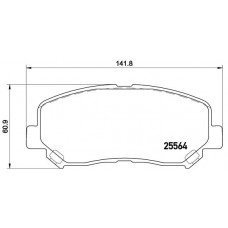 Комплект гальмівних колодок з 4 шт. дисків BREMBO P49045