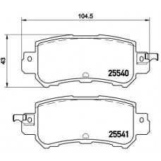Комплект гальмівних колодок з 4 шт. дисків BREMBO P49047