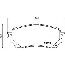 Комплект гальмівних колодок з 4 шт. дисків BREMBO P49048