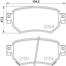 Комплект гальмівних колодок з 4 шт. дисків BREMBO P49059