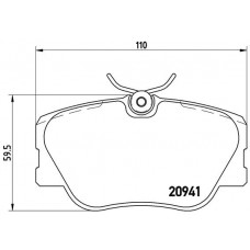 Комплект гальмівних колодок з 4 шт. дисків BREMBO P50008
