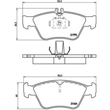 Комплект гальмівних колодок з 4 шт. дисків BREMBO P50023
