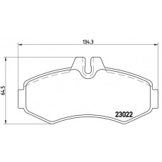 Комплект гальмівних колодок з 4 шт. дисків BREMBO P50031