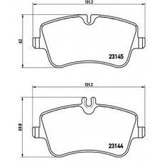 Комплект гальмівних колодок з 4 шт. BREMBO P50045