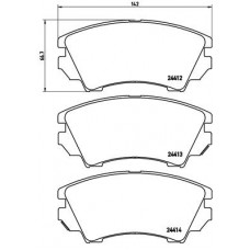 Комплект гальмівних колодок з 4 шт. дисків BREMBO P59055