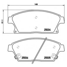 Комплект гальмівних колодок з 4 шт. дисків BREMBO P59077