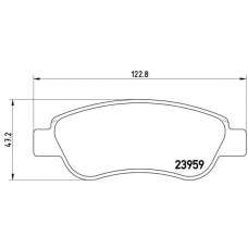 Комплект гальмівних колодок з 4 шт. дисків BREMBO P61081