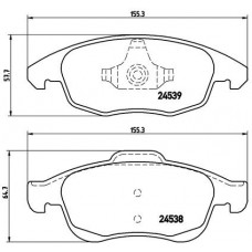 Комплект гальмівних колодок з 4 шт. дисків BREMBO P61083