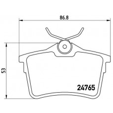 Комплект гальмівних колодок з 4 шт. дисків BREMBO P61084