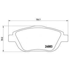 Комплект гальмівних колодок з 4 шт. дисків BREMBO P61103