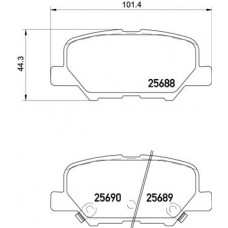 Комплект гальмівних колодок з 4 шт. дисків BREMBO P61111