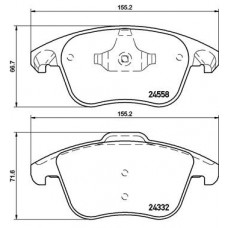 Комплект гальмівних колодок з 4 шт. дисків BREMBO P61117