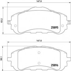 Комплект гальмівних колодок з 4 шт. дисків BREMBO P61120