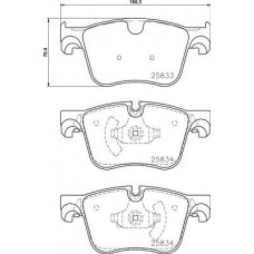 Комплект гальмівних колодок BREMBO P61127