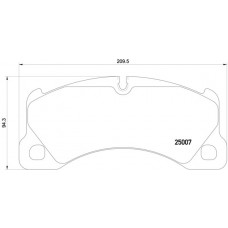 Комплект гальмівних колодок з 4 шт. дисків BREMBO P65021