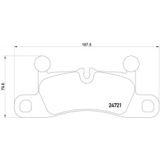 Комплект гальмівних колодок з 4 шт. дисків BREMBO P65027