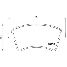 Комплект гальмівних колодок з 4 шт. дисків BREMBO P68044