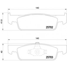 Комплект гальмівних колодок з 4 шт. дисків BREMBO P68059