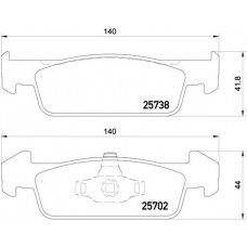 Комплект гальмівних колодок з 4 шт. дисків BREMBO P68060