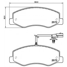 Комплект гальмівних колодок з 4 шт. дисків BREMBO P68061