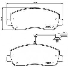 Комплект гальмівних колодок з 4 шт. дисків BREMBO P68062