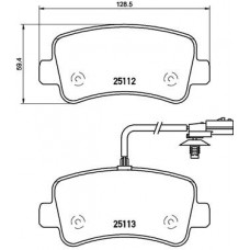 Комплект гальмівних колодок з 4 шт. дисків BREMBO P68063