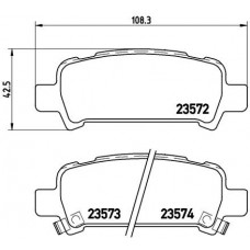 Комплект гальмівних колодок з 4 шт. дисків BREMBO P78011