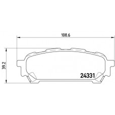 Комплект гальмівних колодок з 4 шт. дисків BREMBO P78014