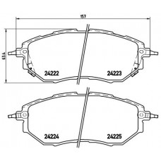 Комплект гальмівних колодок з 4 шт. дисків BREMBO P78017