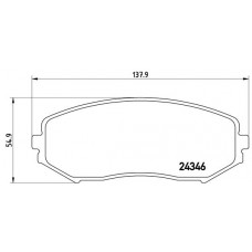 Комплект гальмівних колодок з 4 шт. дисків BREMBO P79018