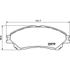 Комплект гальмівних колодок з 4 шт. дисків BREMBO P79032