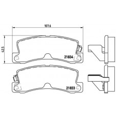 Комплект гальмівних колодок з 4 шт. дисків BREMBO P83015