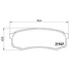 Комплект гальмівних колодок з 4 шт. дисків BREMBO P83024