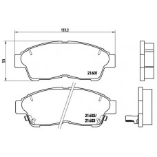 Комплект гальмівних колодок з 4 шт. дисків BREMBO P83034