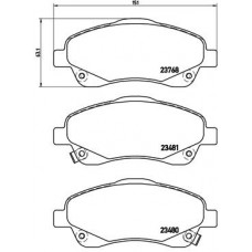 Комплект гальмівних колодок з 4 шт. дисків BREMBO P83046